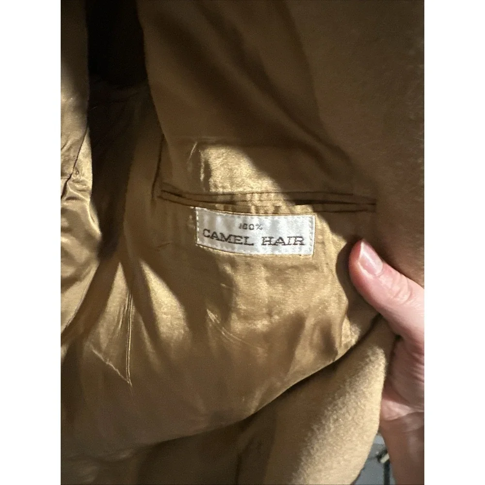 Vintage Camel Hair Sport Coat Blazer‎ Size XL 70s Beige Ultra Soft Made USA